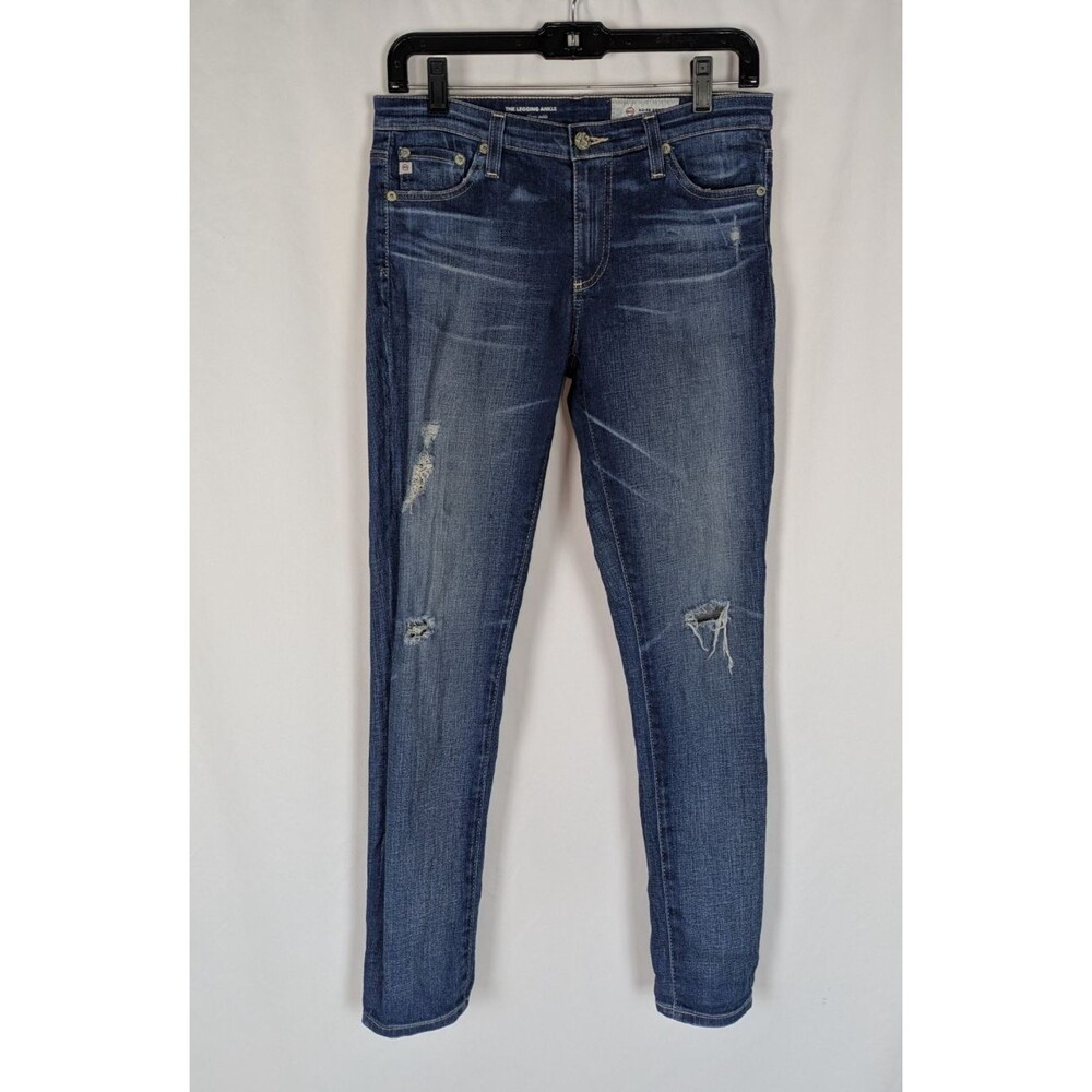 AG Adriano Goldschmied The Legging Ankle Super Skinny Distressed Jeans 27 Edgy